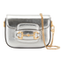 Nano Horsebit Crossbody, &pound;695, Handbags, Silver, Leather, Front view